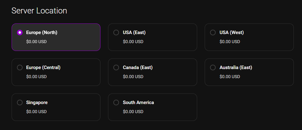 Server locations offered by Cybrancee's Minecraft server hosting