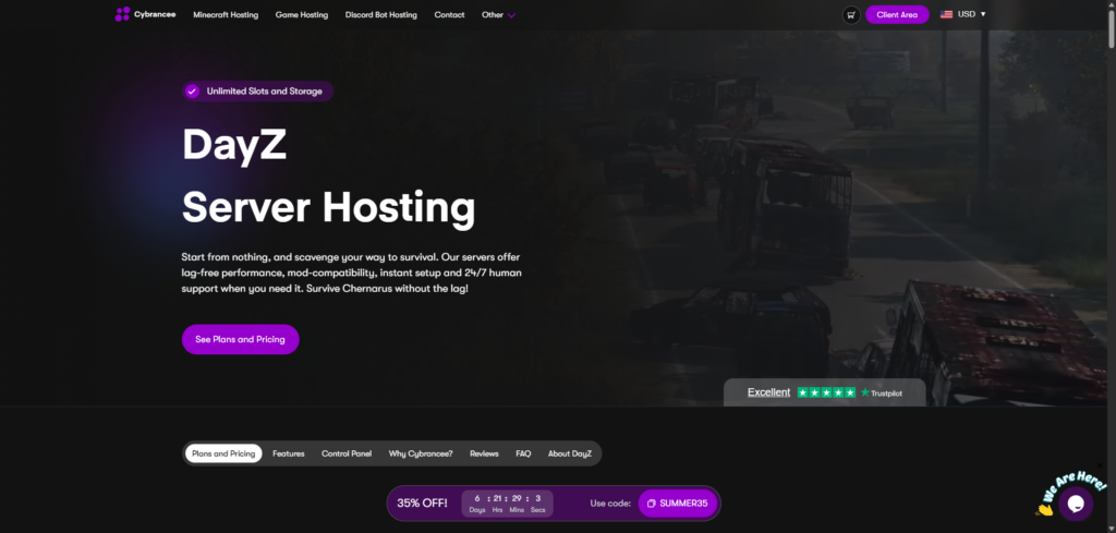 dayz hosting page cybrancee