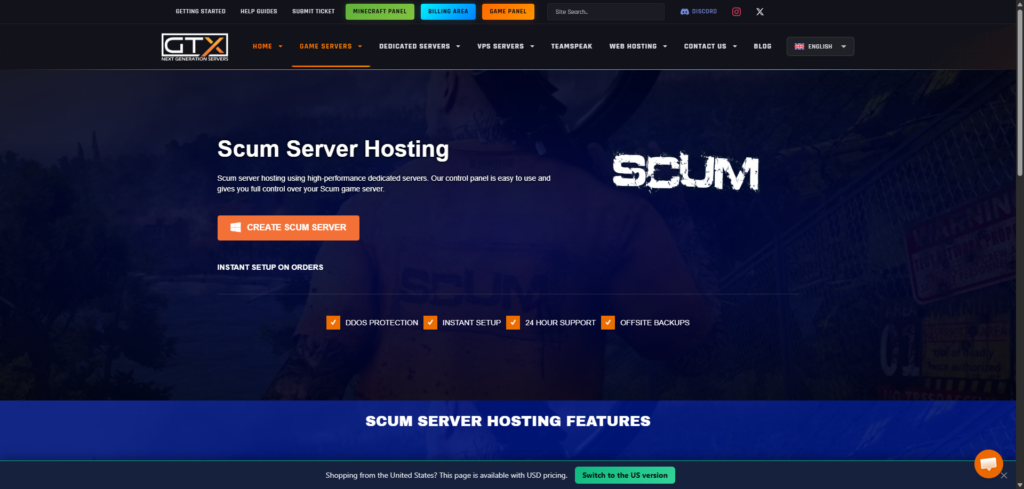 SCUM gtx gaming page