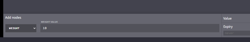 Adding a weight of 10 to a group in the LuckPerms web editor