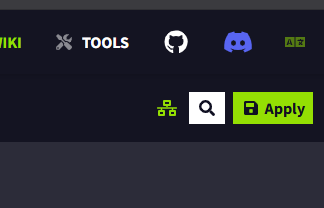 The "Apply" button to apply changes made in the LuckPerms web editor