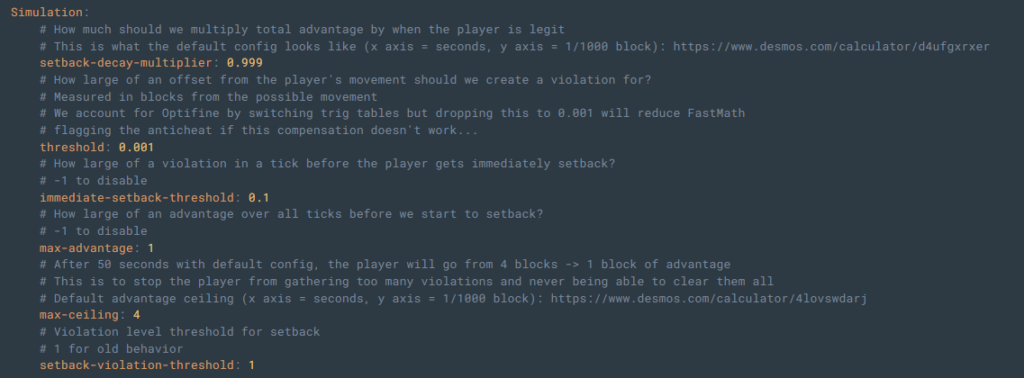 Grim Anticheat config.yml with configurable options