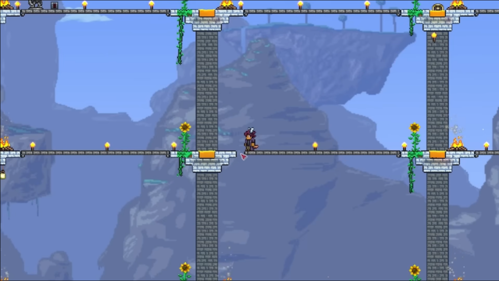 Terraria Journey Mode Sky Building With Sunflowers