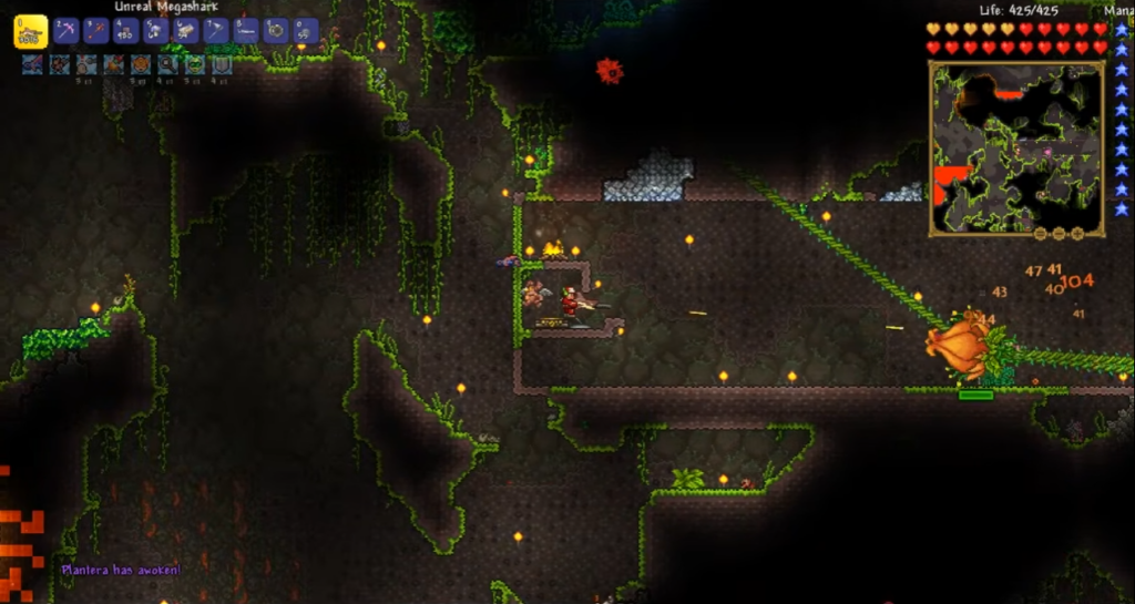 Terraria Plantera Boss Fight