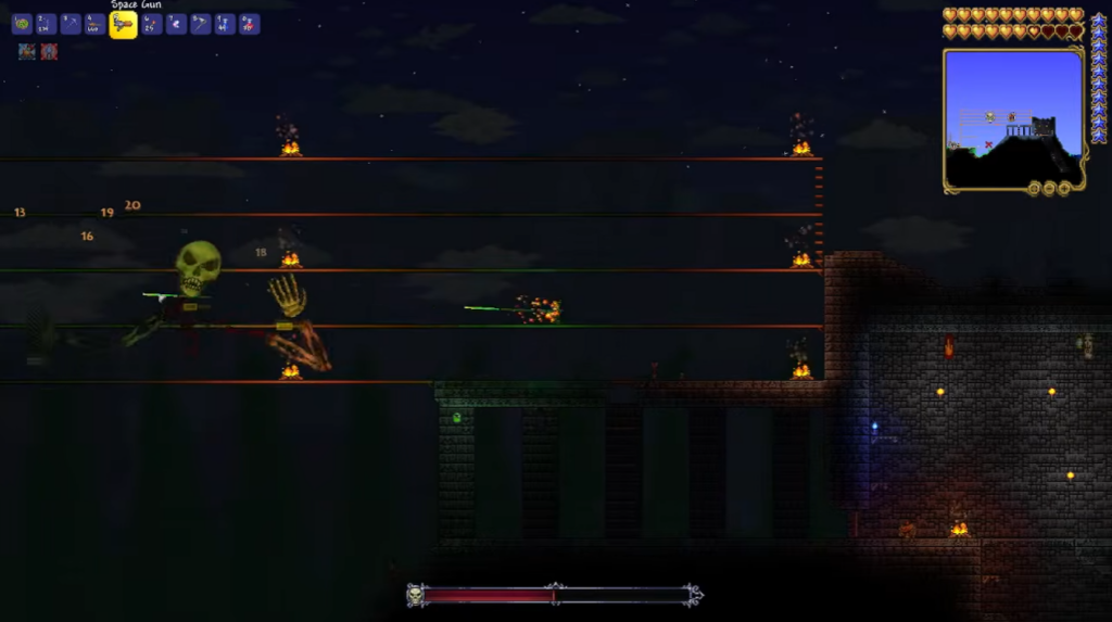 Terraria Skeletron Boss Fight