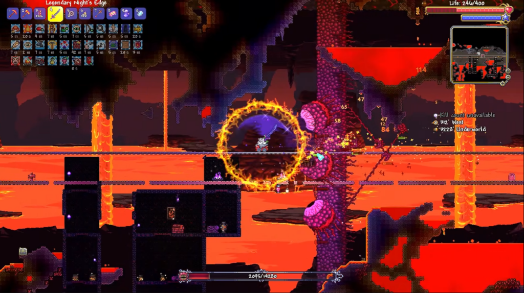 Terraria The Wall Of Flesh Final Boss