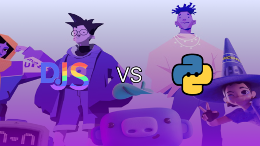 thumbnail for the discord py vs discord js blog