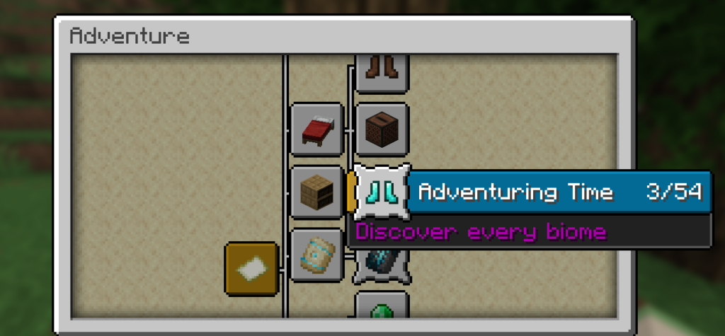 Minecraft Adventuring Time Advancement