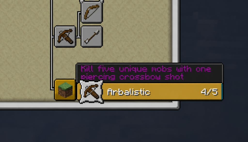 Minecraft Arbalistic Advancement