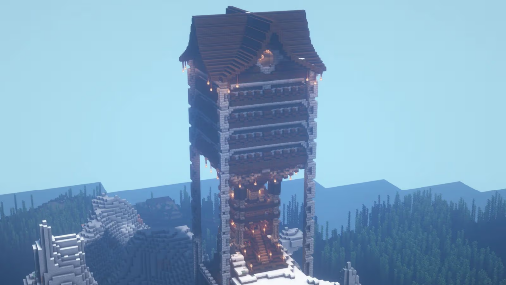 Minecraft Big Farm Near Ocean