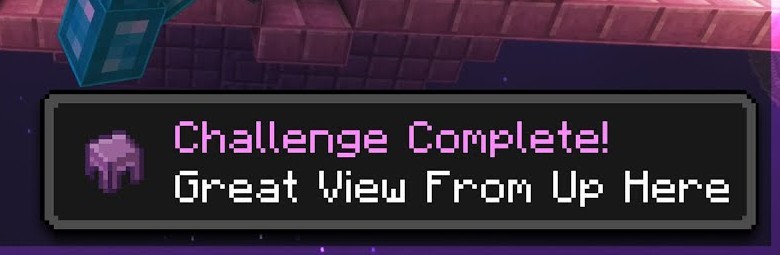 Minecraft Great View From Up Here Advancement