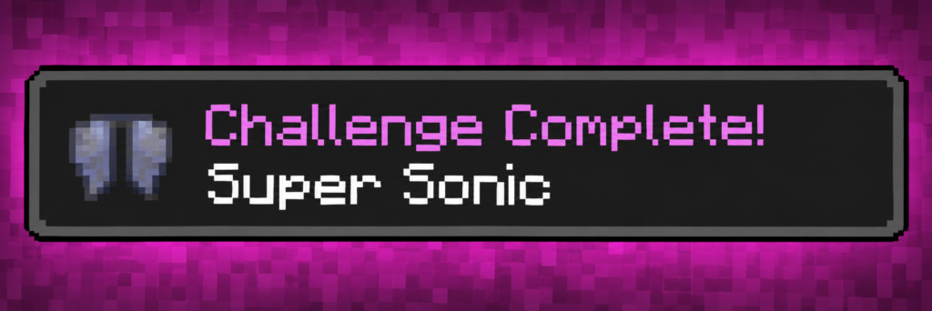 Minecraft Super Sonic Achievement