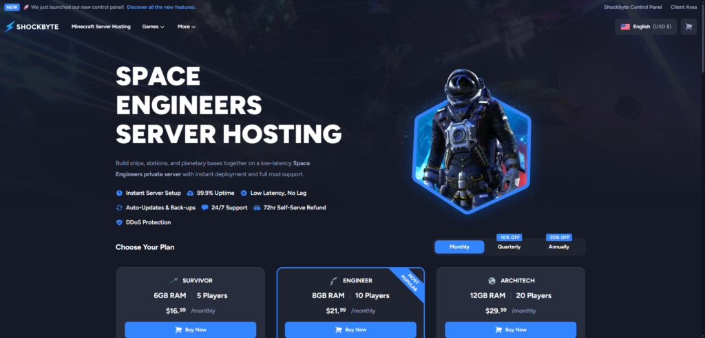 space engineers page shockbyte