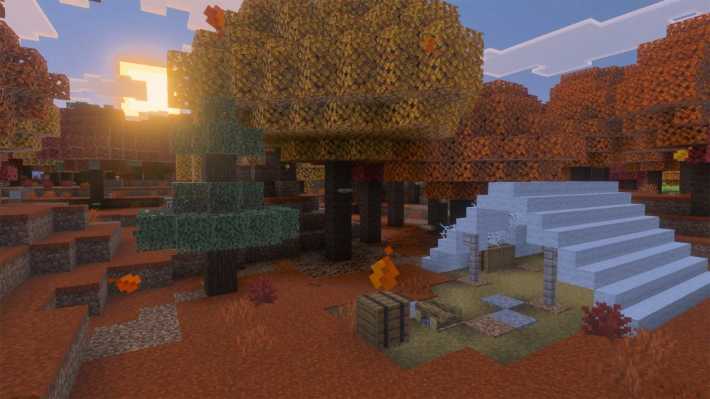 abandoned camp in dappled forest minecraft