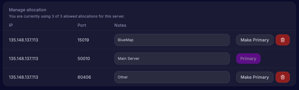 Adding a new port for the BlueMap plugin in the Cybrancee server control panel