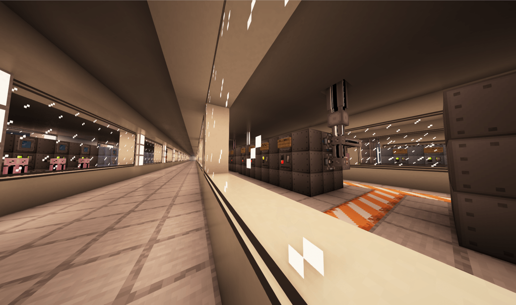 A laboratory constructed with custom items and blocks from the Ex Nihilo mod
