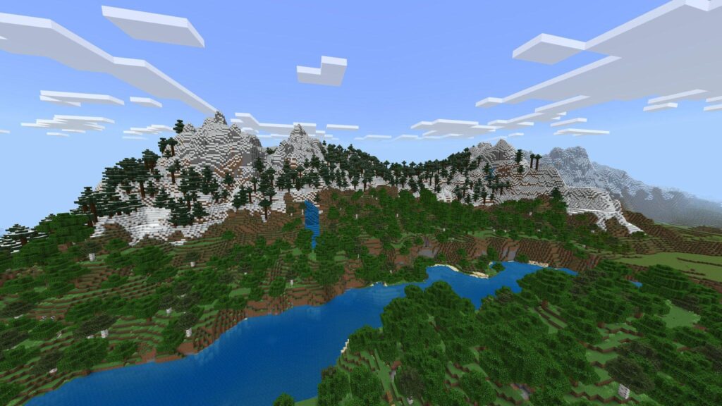 Minecraft Mountains near Forest