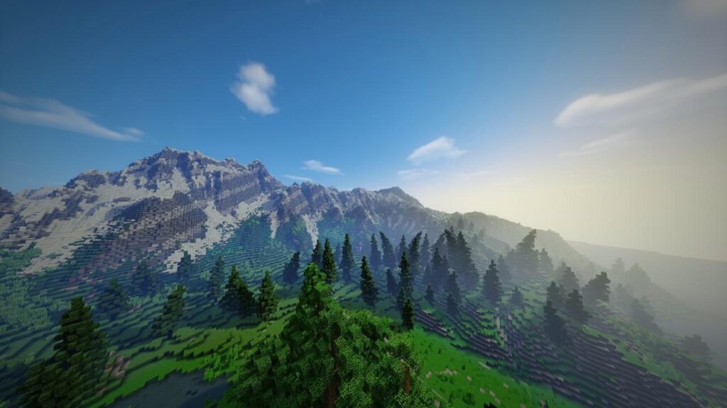 Minecraft Mountain Scenery