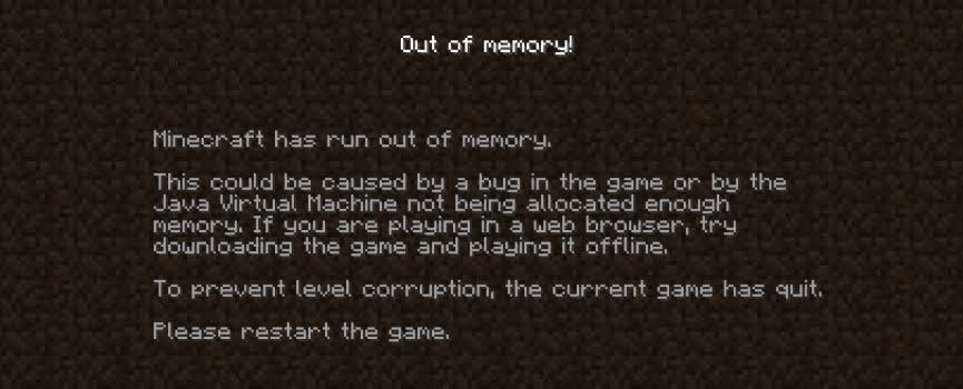 out of memory crash server