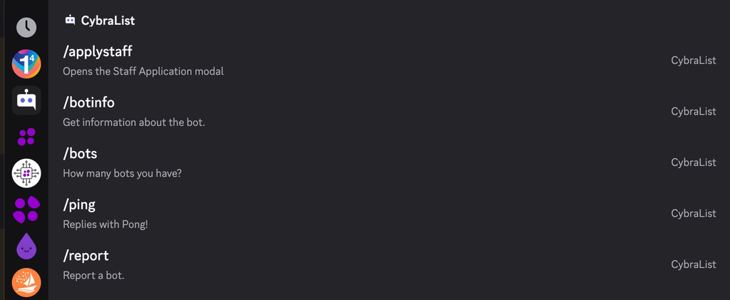 discord slash commands auto complete menu