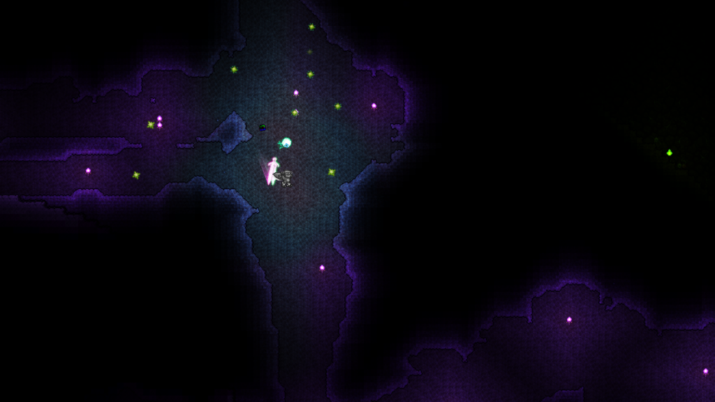 Terraria Corruption Biome Cave