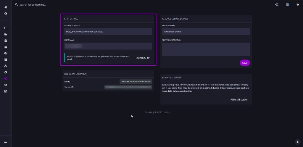 install and configure pterodactyl panel on your server