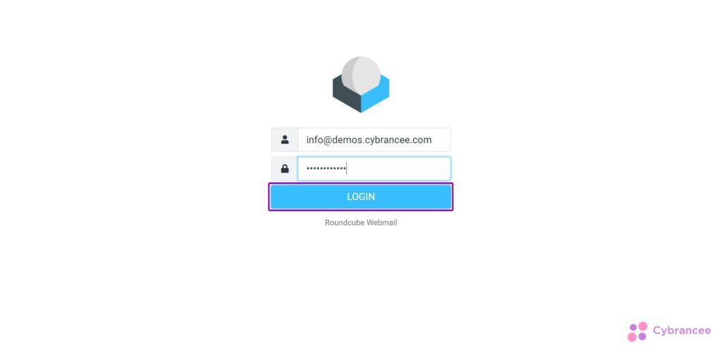 Email login page