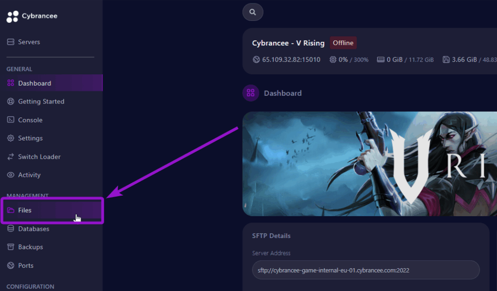 Files tab active V Rising
