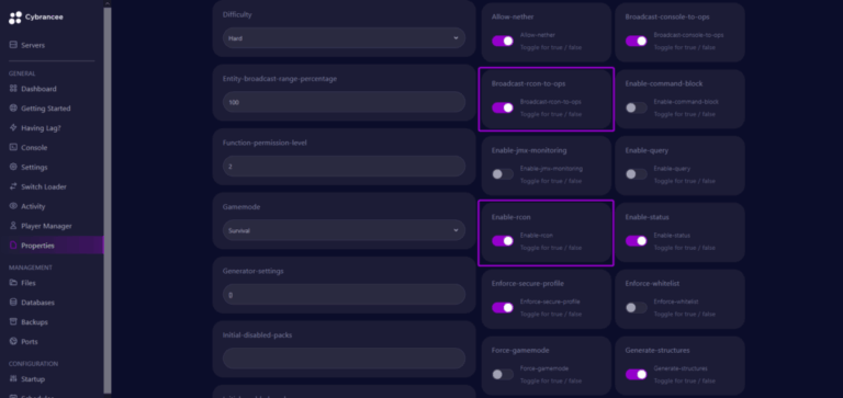 How to Configure RCON on Your Minecraft Server