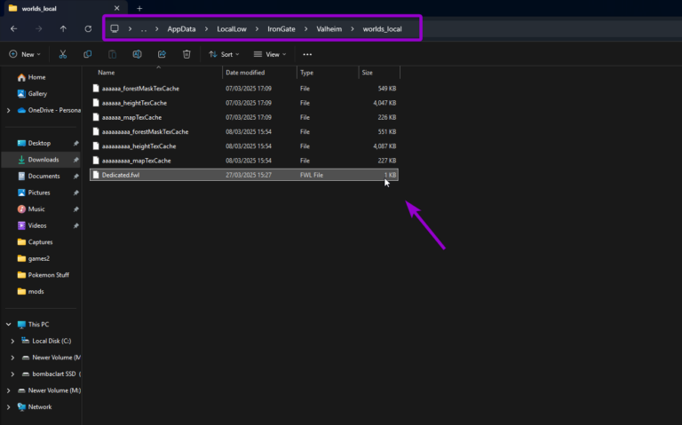 Windows file explorer with world file