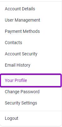 Cybrancee client area account dropdown