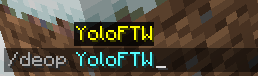 Utilizing deop command through in-game chat