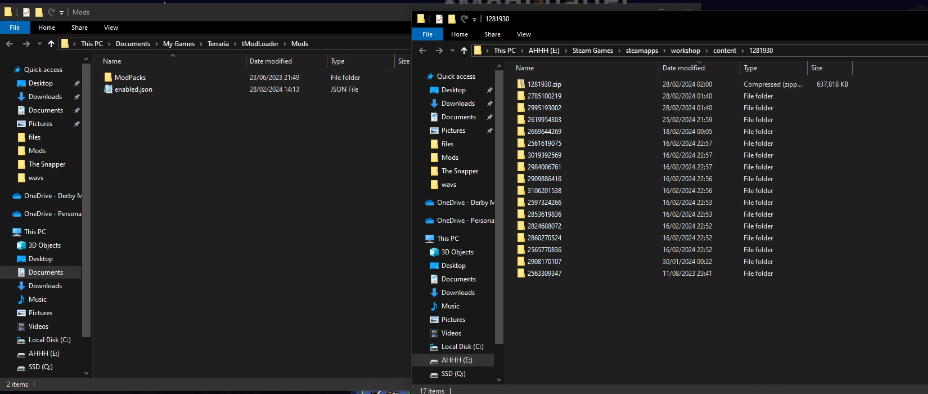 Terraria tModLoader file explorer