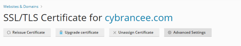 SSL TLS certificate options