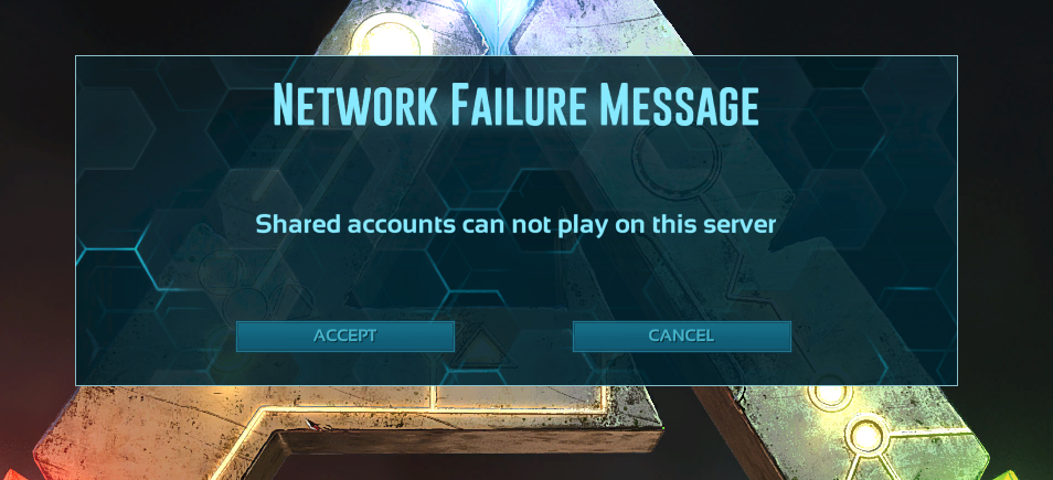 Ark: Survival Evolved network failure message