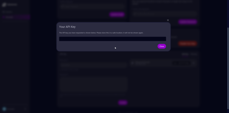 Cybrancee panel API key modal