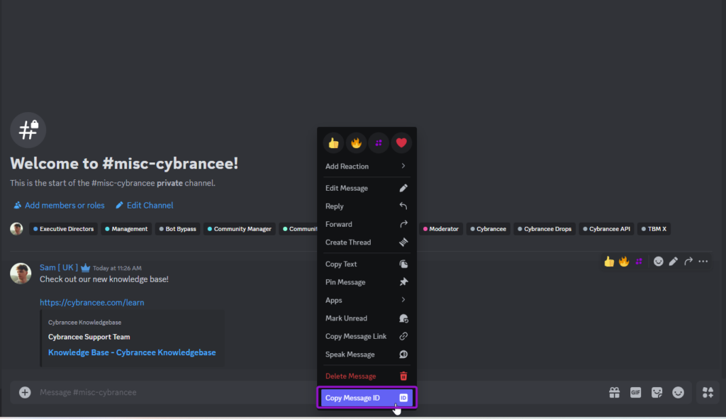 Discord copy message ID