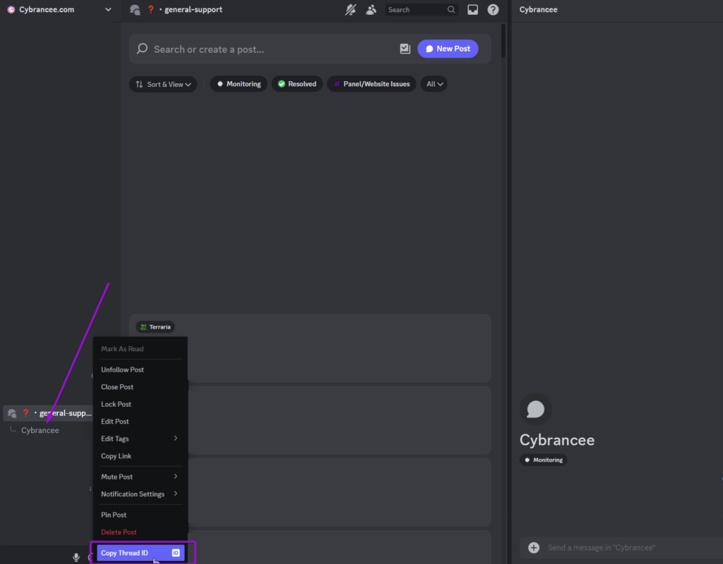 Discord copy thread ID
