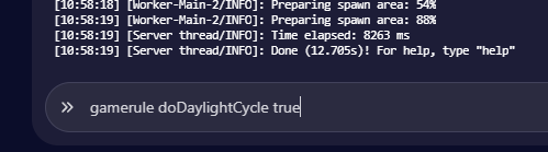 Do daylight cycle true in console