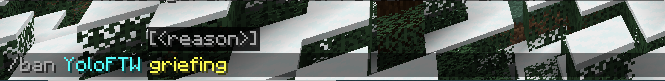 In-game player banning command for griefing