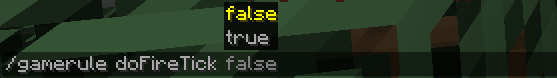 Minecraft disable fire spread in-game command
