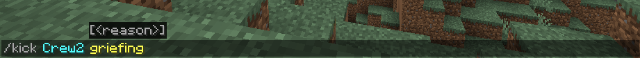Minecraft kick command in game