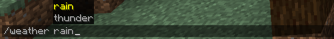 Minecraft weather rain command