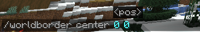 Minecraft world border center point in game command