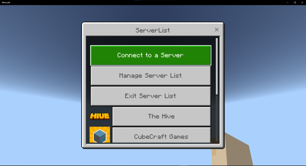 Minecraft Xbox server list