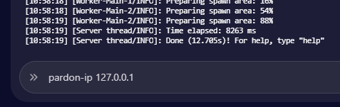Pardoning a player in the panel using IP address