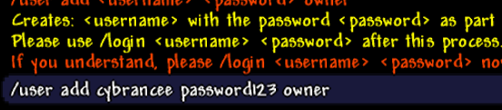 Terraria in-game add user command