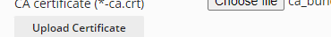 Upload certificate option