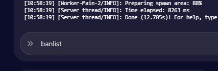 View banlist Minecraft panel console