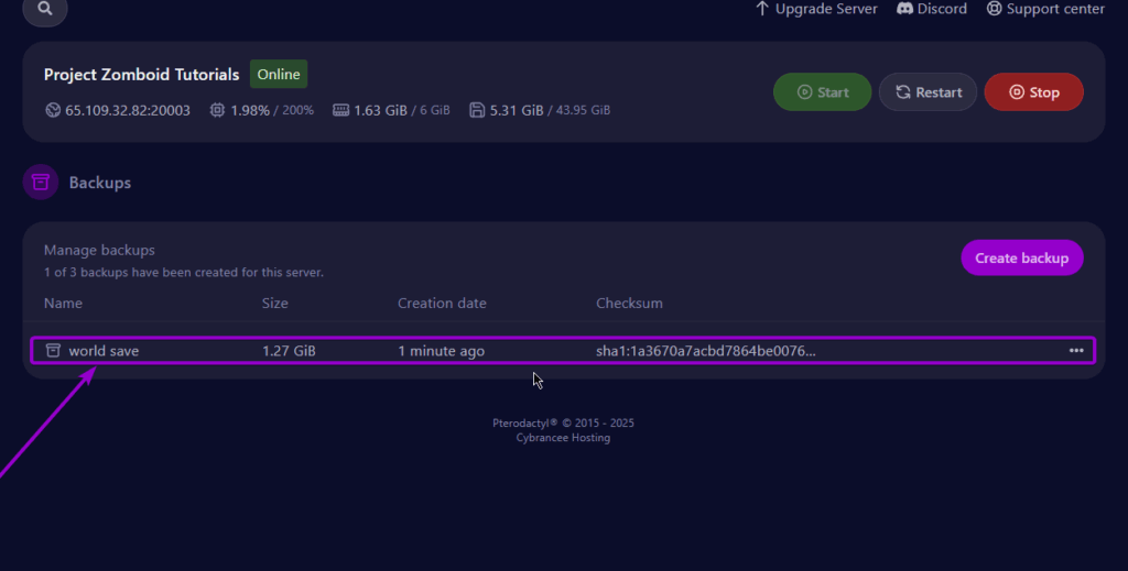 Cybrancee-Panel-Backups-List-outlined with arrow